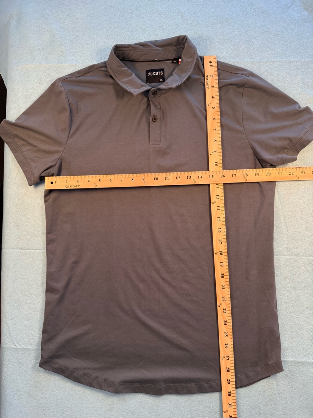 Cuts Clothing Men's Polo in grey - Picture 2 of 4